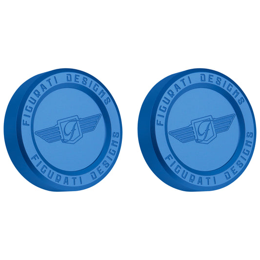 Performance Aluminum Front Axle Nut Covers - Blue