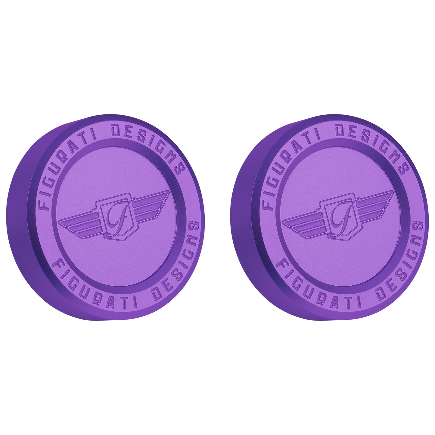 Performance Aluminum Front Axle Nut Covers - Purple