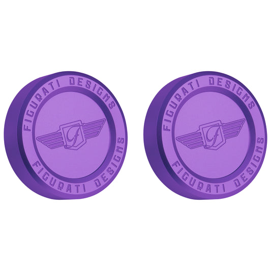 Performance Aluminum Front Axle Nut Covers - Purple