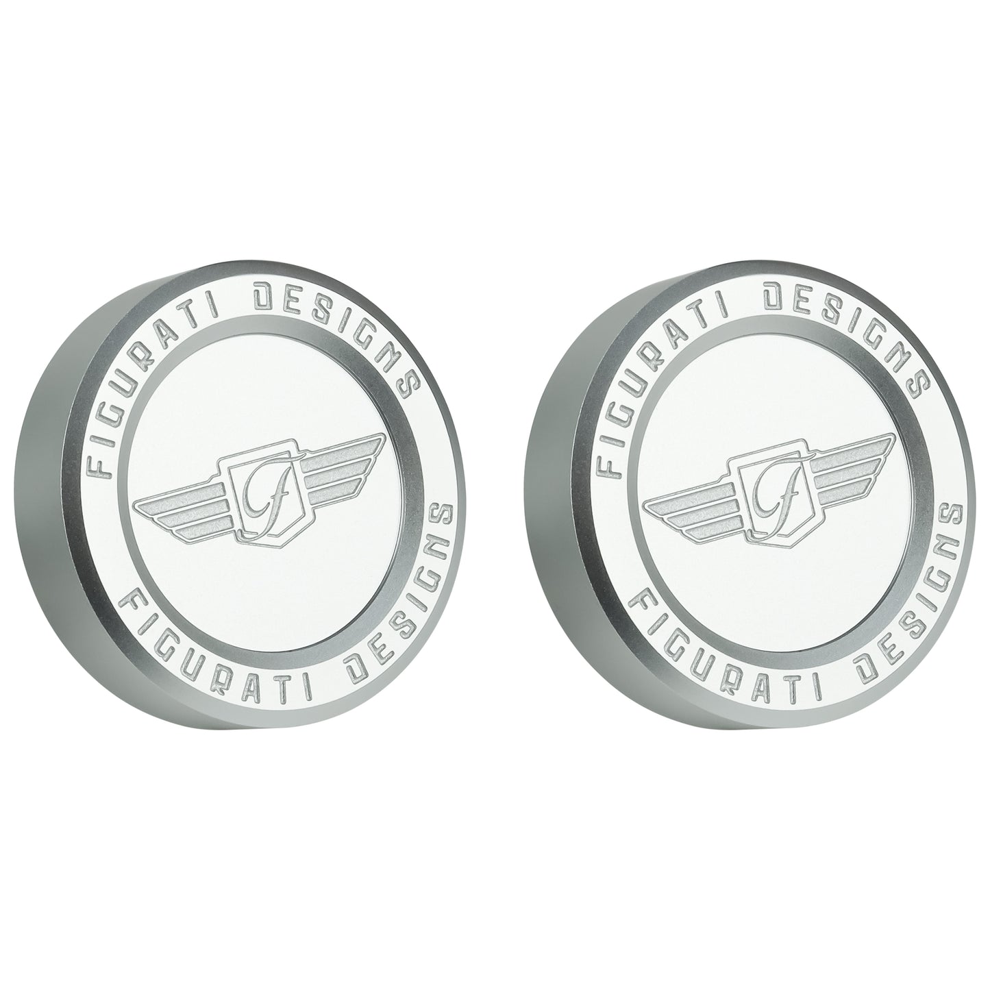 Performance Aluminum Front Axle Nut Covers - Silver