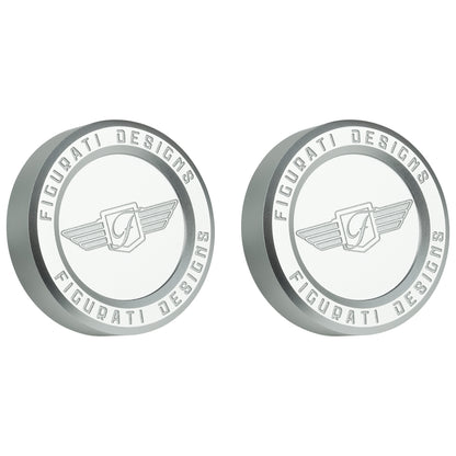 Performance Aluminum Front Axle Nut Covers - Silver