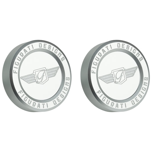 Performance Aluminum Front Axle Nut Covers - Silver