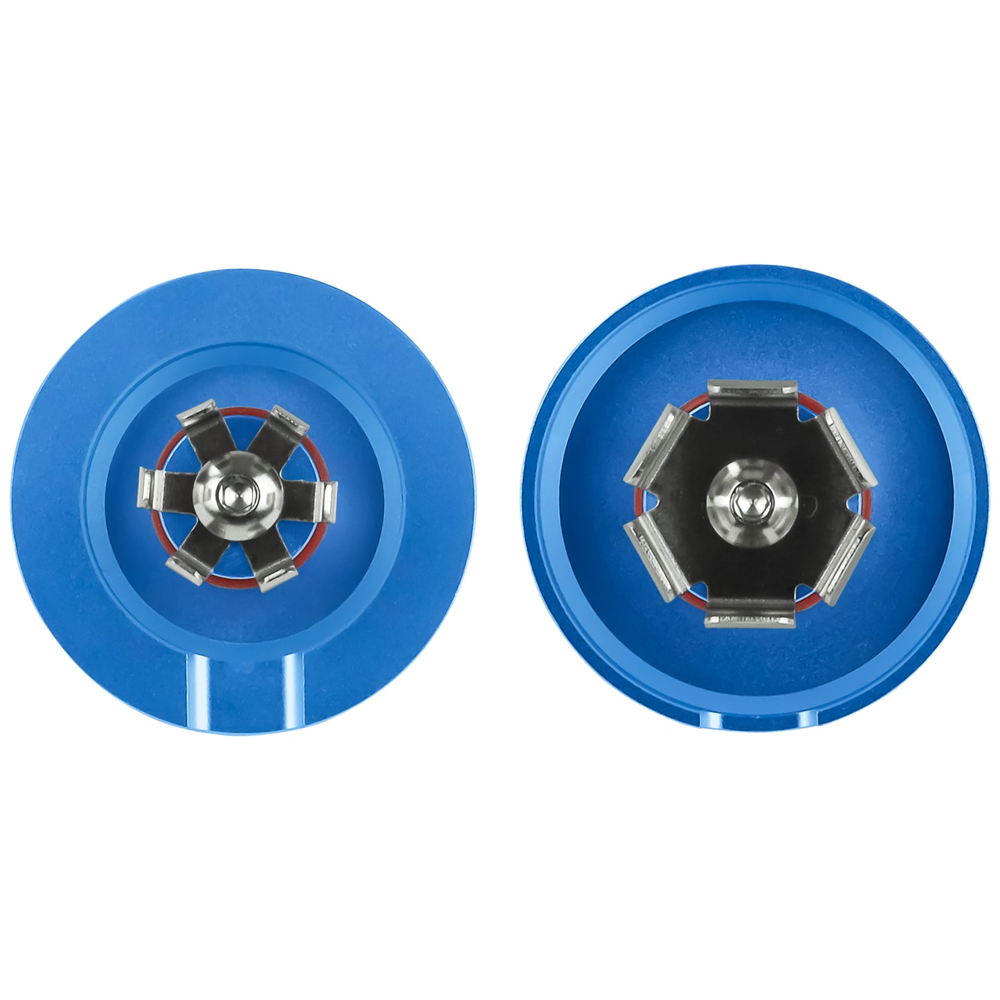 Performance Aluminum Front Axle Nut Covers - Blue