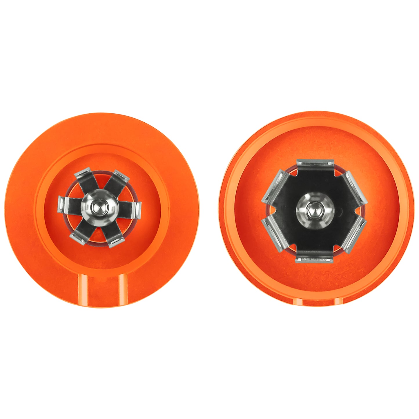 Performance Aluminum Front Axle Nut Covers - Orange
