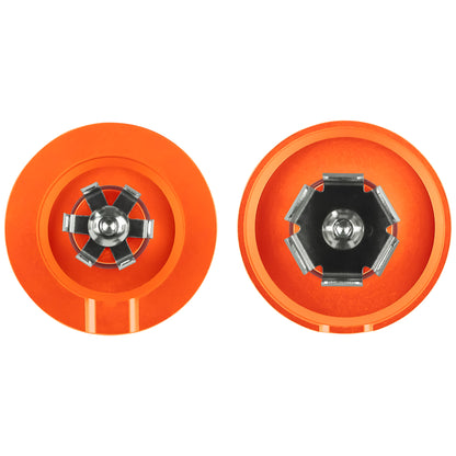 Performance Aluminum Front Axle Nut Covers - Orange