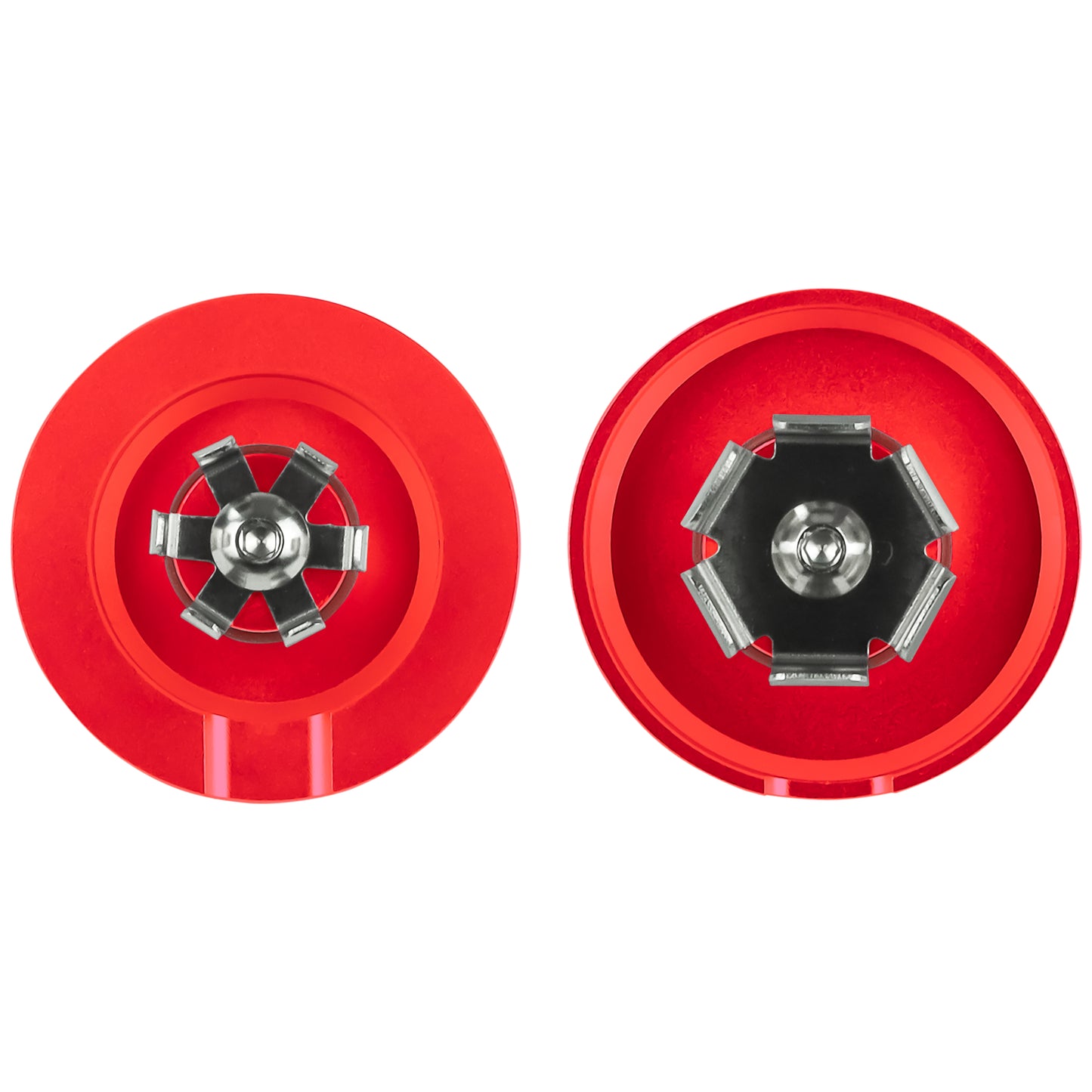 Performance Aluminum Front Axle Nut Covers - Red