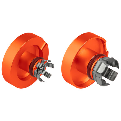 Performance Aluminum Front Axle Nut Covers - Orange