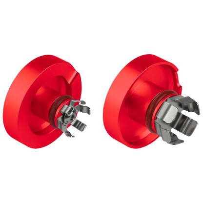 Performance Aluminum Front Axle Nut Covers - Red