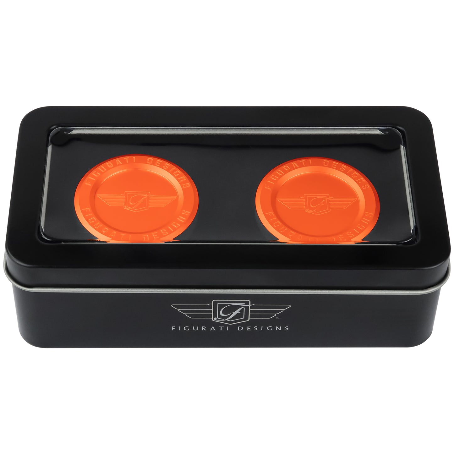 Performance Aluminum Front Axle Nut Covers - Orange