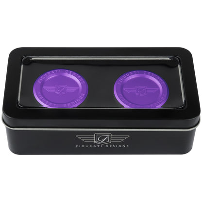 Performance Aluminum Front Axle Nut Covers - Purple