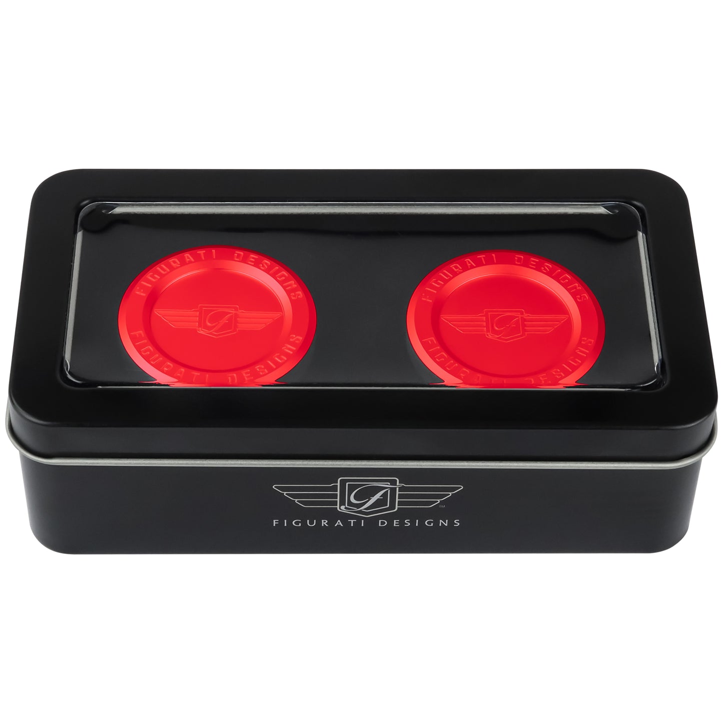 Performance Aluminum Front Axle Nut Covers - Red