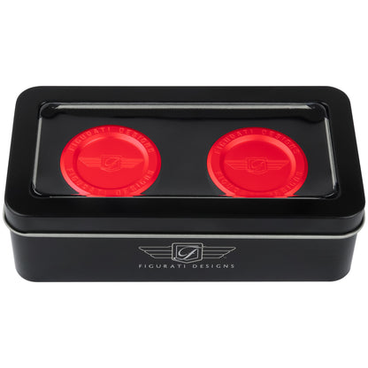 Performance Aluminum Front Axle Nut Covers - Red