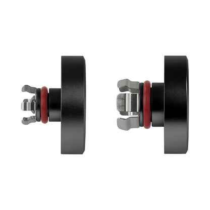 Performance Aluminum Front Axle Nut Covers - Black