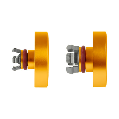 Performance Aluminum Front Axle Nut Covers - Gold