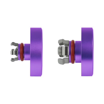 Performance Aluminum Front Axle Nut Covers - Purple