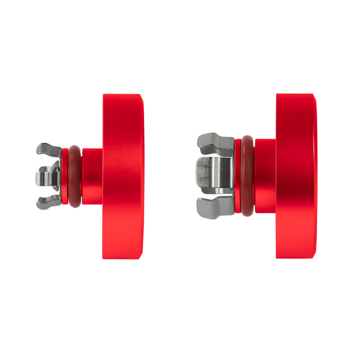 Performance Aluminum Front Axle Nut Covers - Red