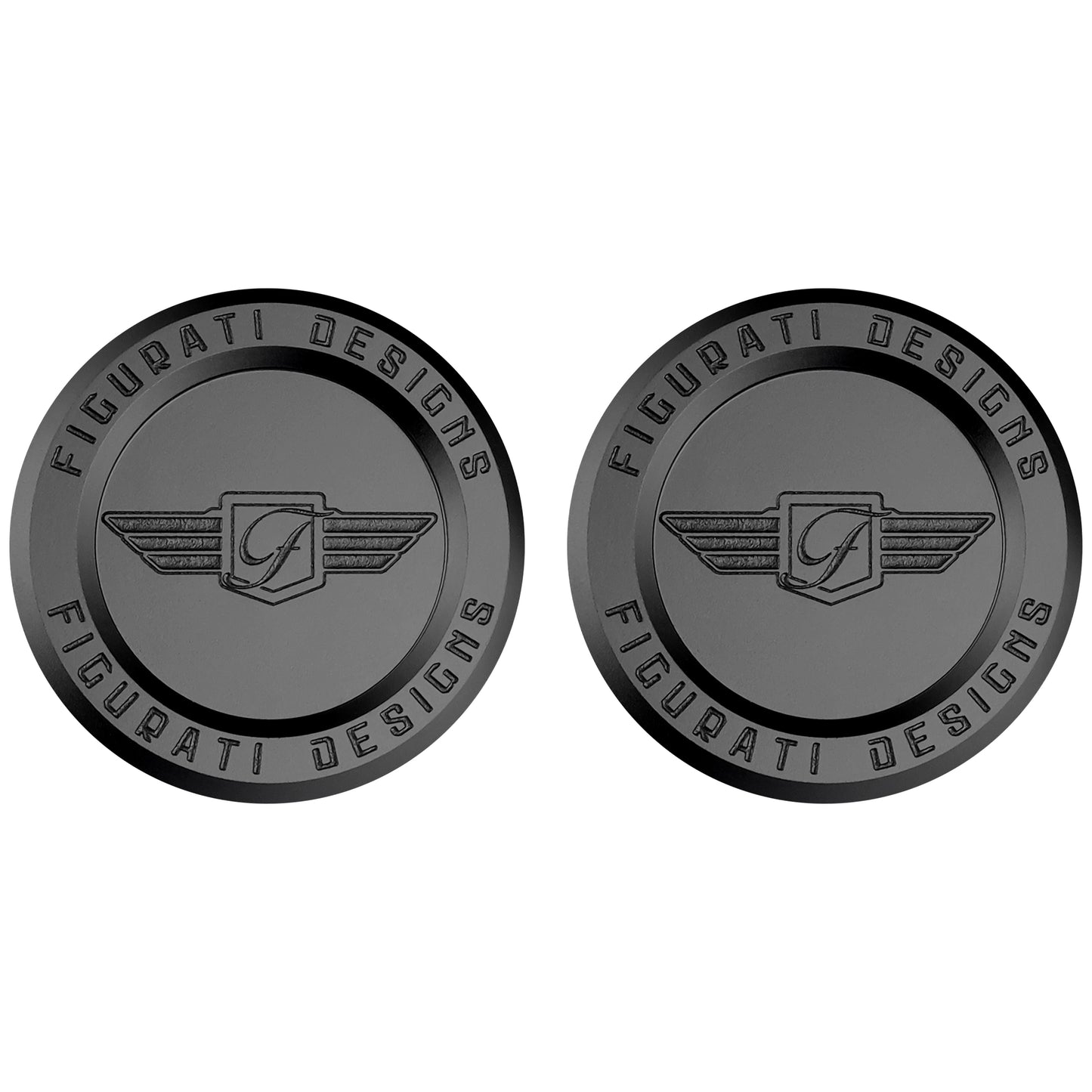 Performance Aluminum Front Axle Nut Covers - Black