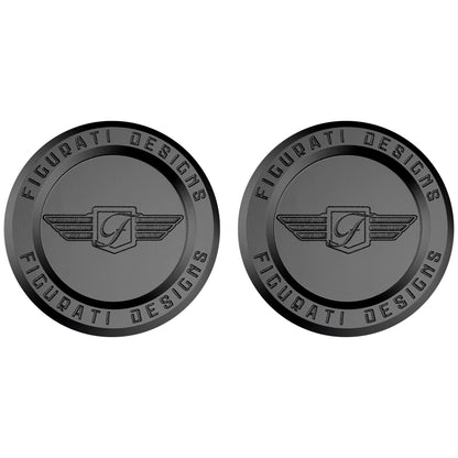 Performance Aluminum Front Axle Nut Covers - Black