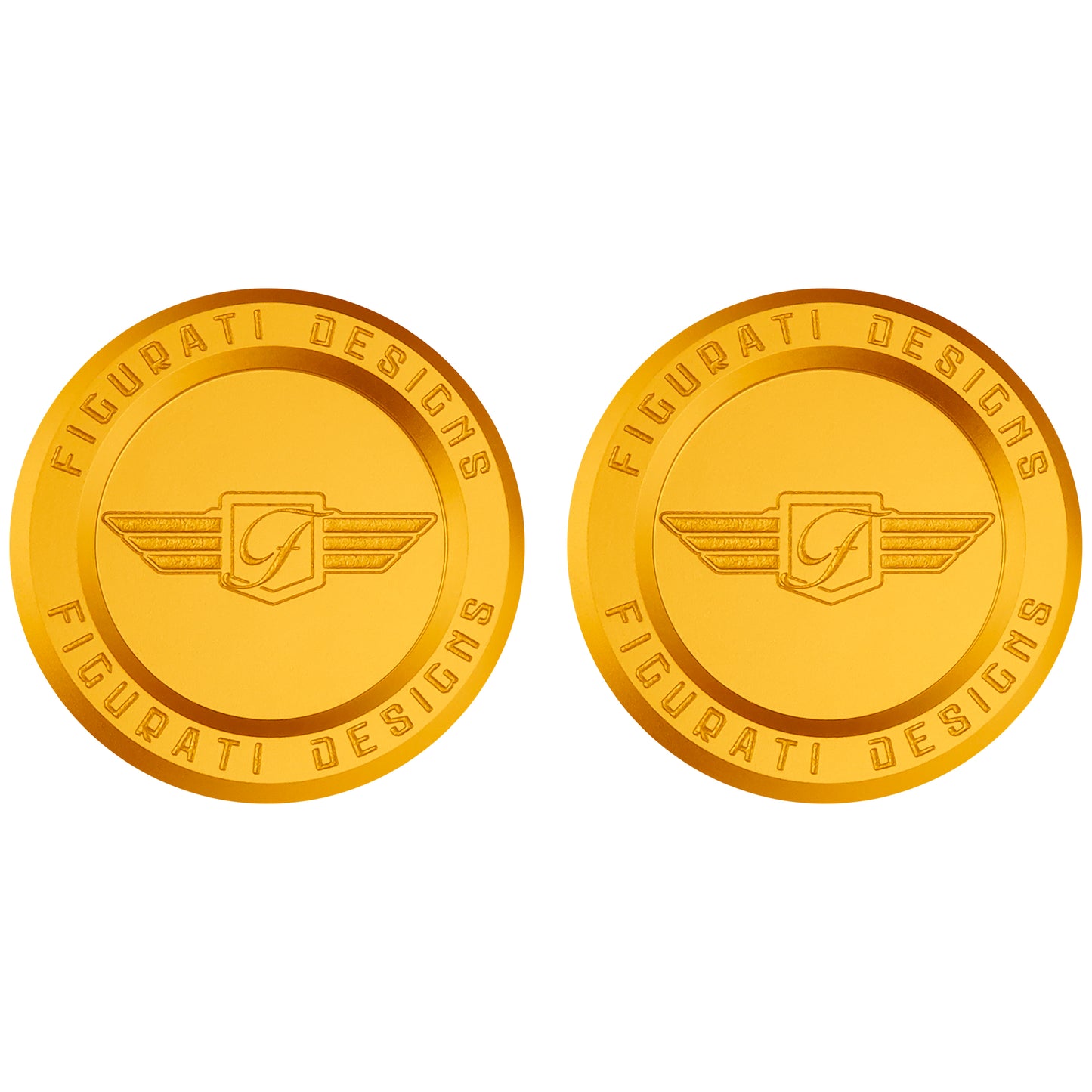 Performance Aluminum Front Axle Nut Covers - Gold