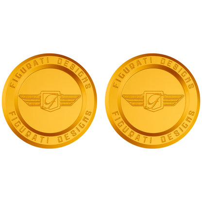 Performance Aluminum Front Axle Nut Covers - Gold