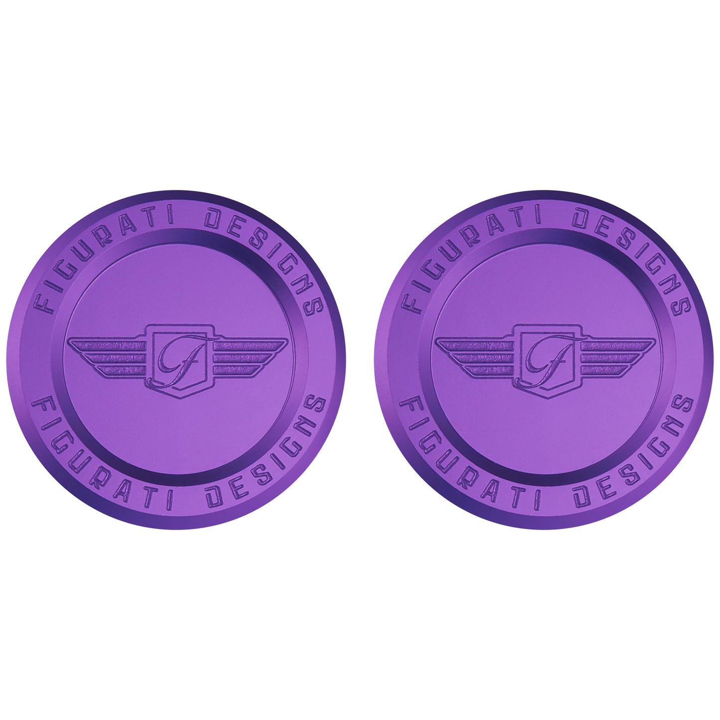 Performance Aluminum Front Axle Nut Covers - Purple
