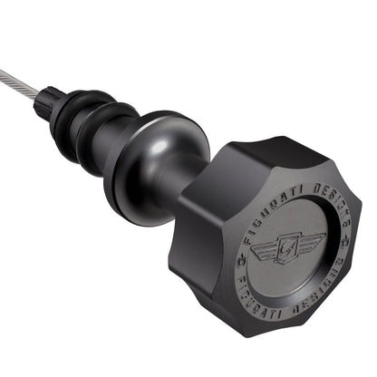Performance Magnetic Engine Oil Dipstick for Ford 6.7L Power Stroke V8 - Curved Black