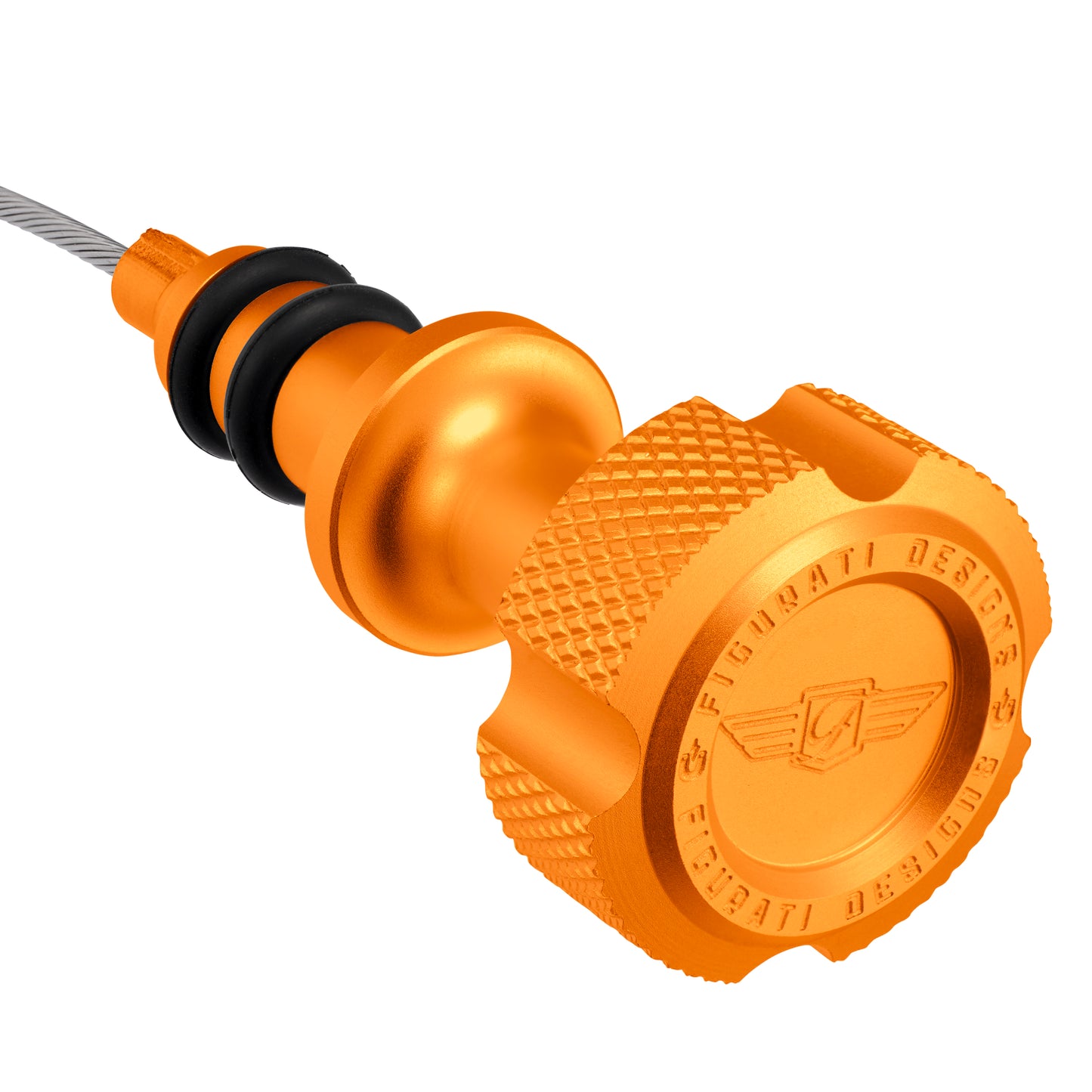 Performance Magnetic Engine Oil Dipstick for Ford 6.7L Power Stroke V8 - Knurled Gold