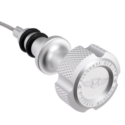 Performance Magnetic Engine Oil Dipstick for Ford 6.7L Power Stroke V8 - Knurled Silver