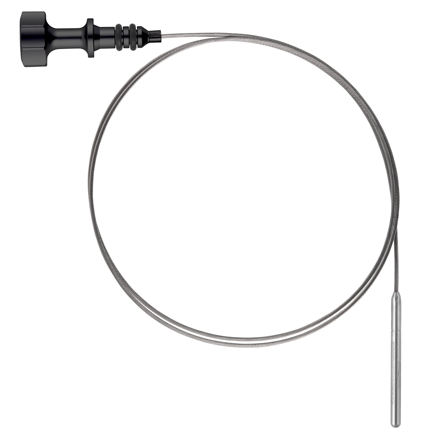 Performance Magnetic Engine Oil Dipstick for Ford 6.7L Power Stroke V8 - Curved Black