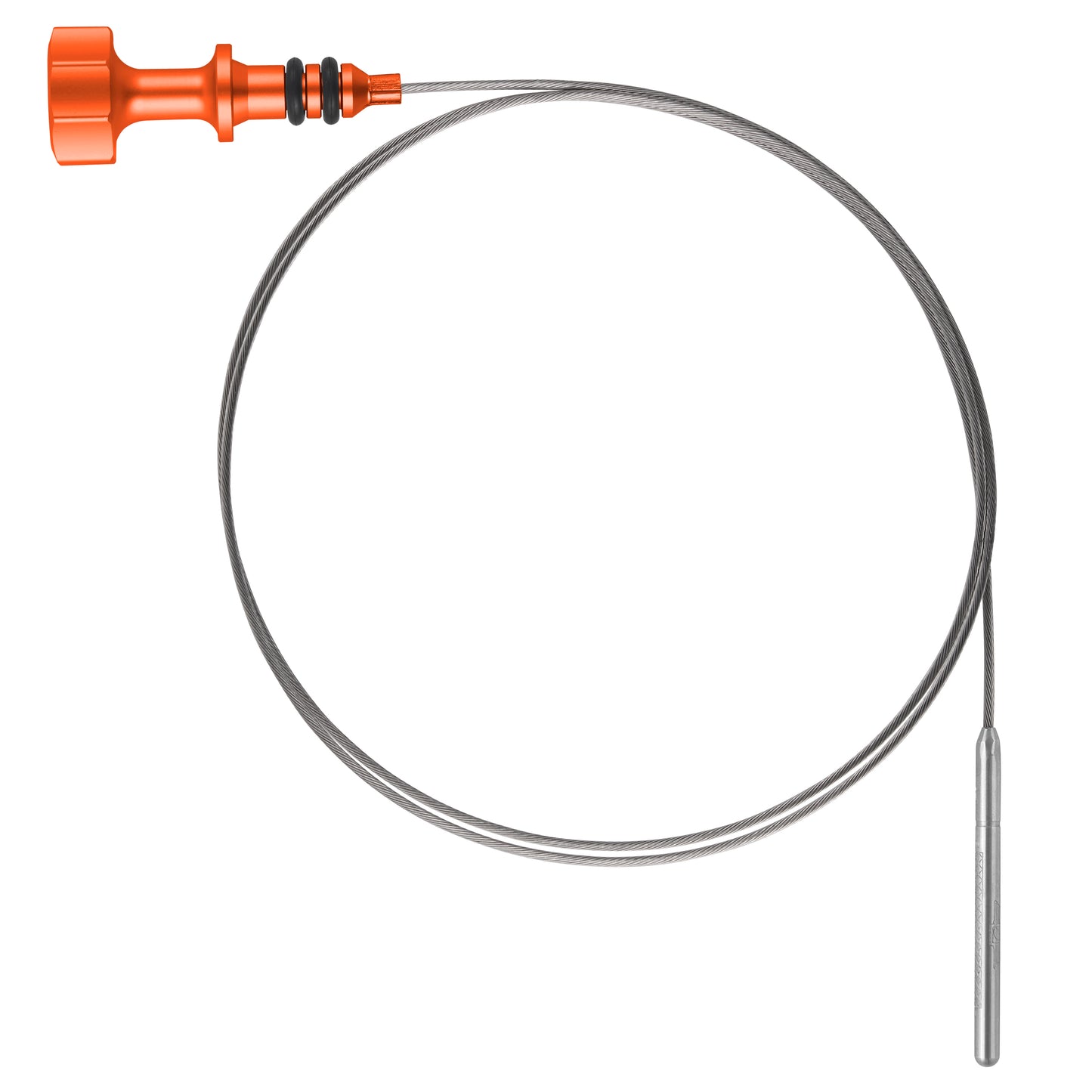 Performance Magnetic Engine Oil Dipstick for Ford 6.7L Power Stroke V8 - Curved Orange