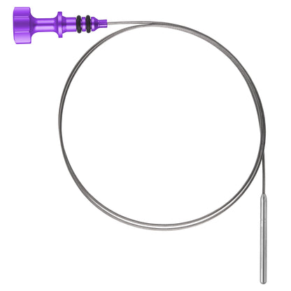 Performance Magnetic Engine Oil Dipstick for Ford 6.7L Power Stroke V8 - Curved Purple