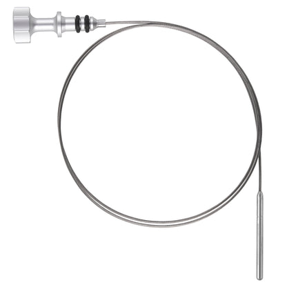 Performance Magnetic Engine Oil Dipstick for Ford 6.7L Power Stroke V8 - Curved Silver