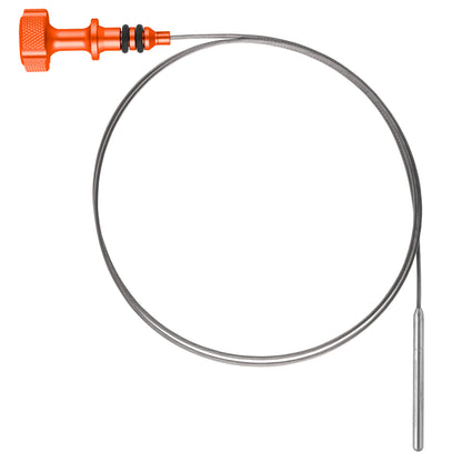 Performance Magnetic Engine Oil Dipstick for Ford 6.7L Power Stroke V8 - Knurled Orange