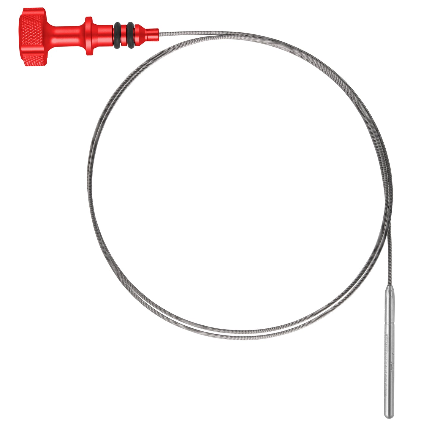 Performance Magnetic Engine Oil Dipstick for Ford 6.7L Power Stroke V8 - Knurled Red