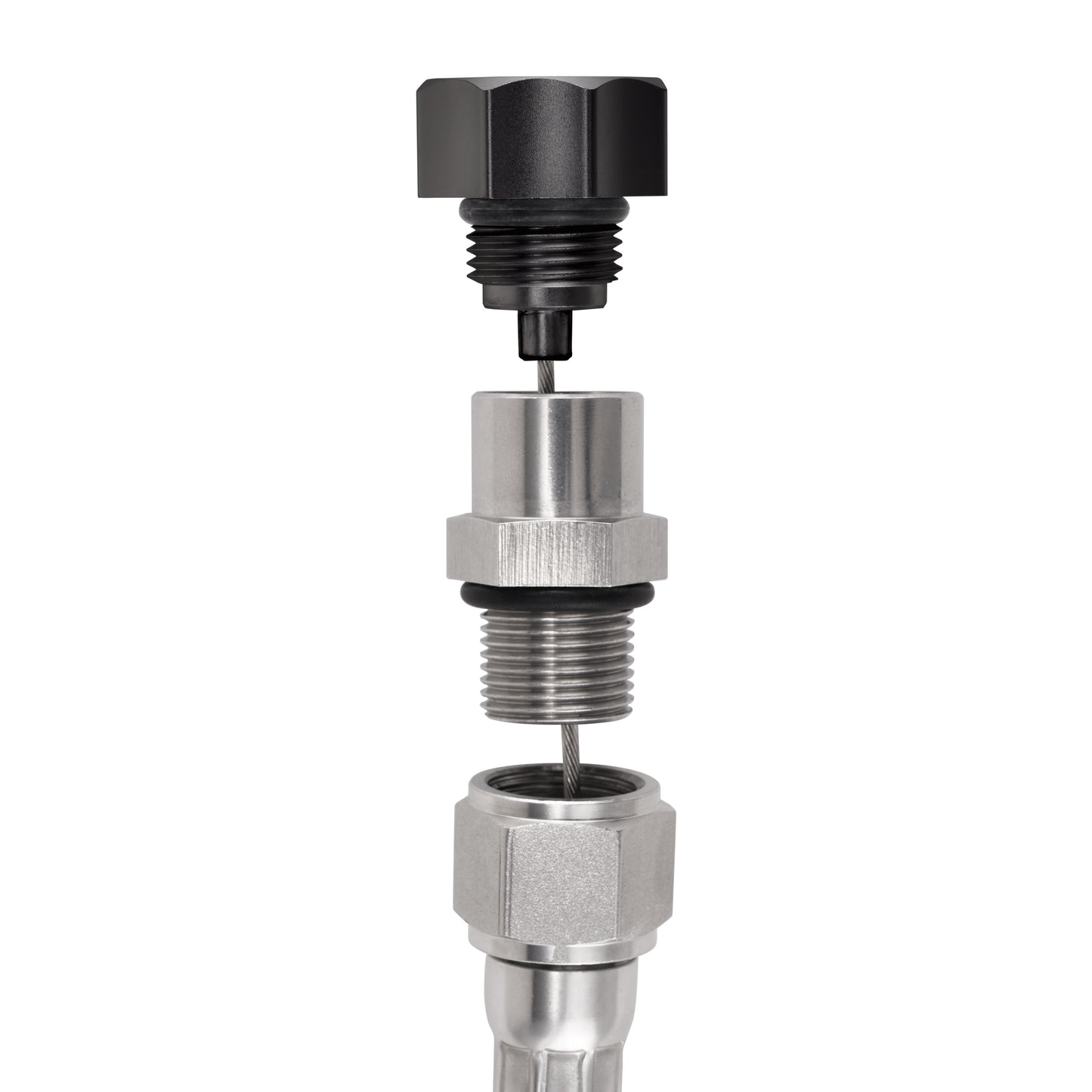 Performance Magnetic Transmission Oil Dipstick for GM 8L90E/8L45E - Curved Black