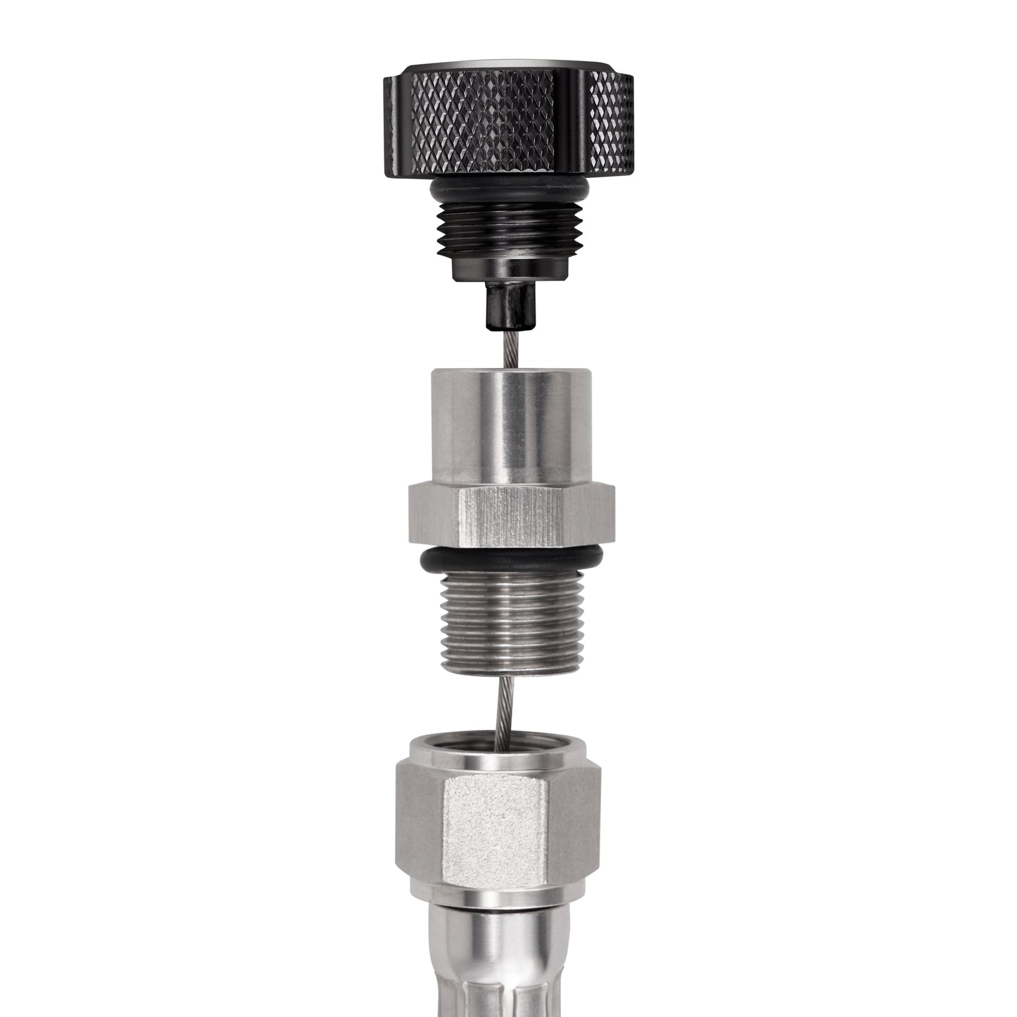 Performance Magnetic Transmission Oil Dipstick for GM 8L90E/8L45E - Knurled Black