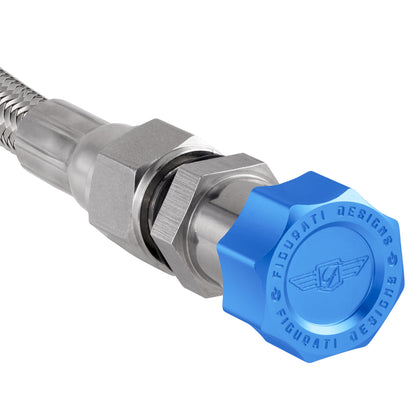 Performance Magnetic Transmission Oil Dipstick for GM 8L90E/8L45E - Curved Blue