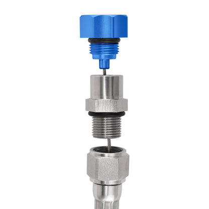 Performance Magnetic Transmission Oil Dipstick for GM 8L90E/8L45E - Curved Blue
