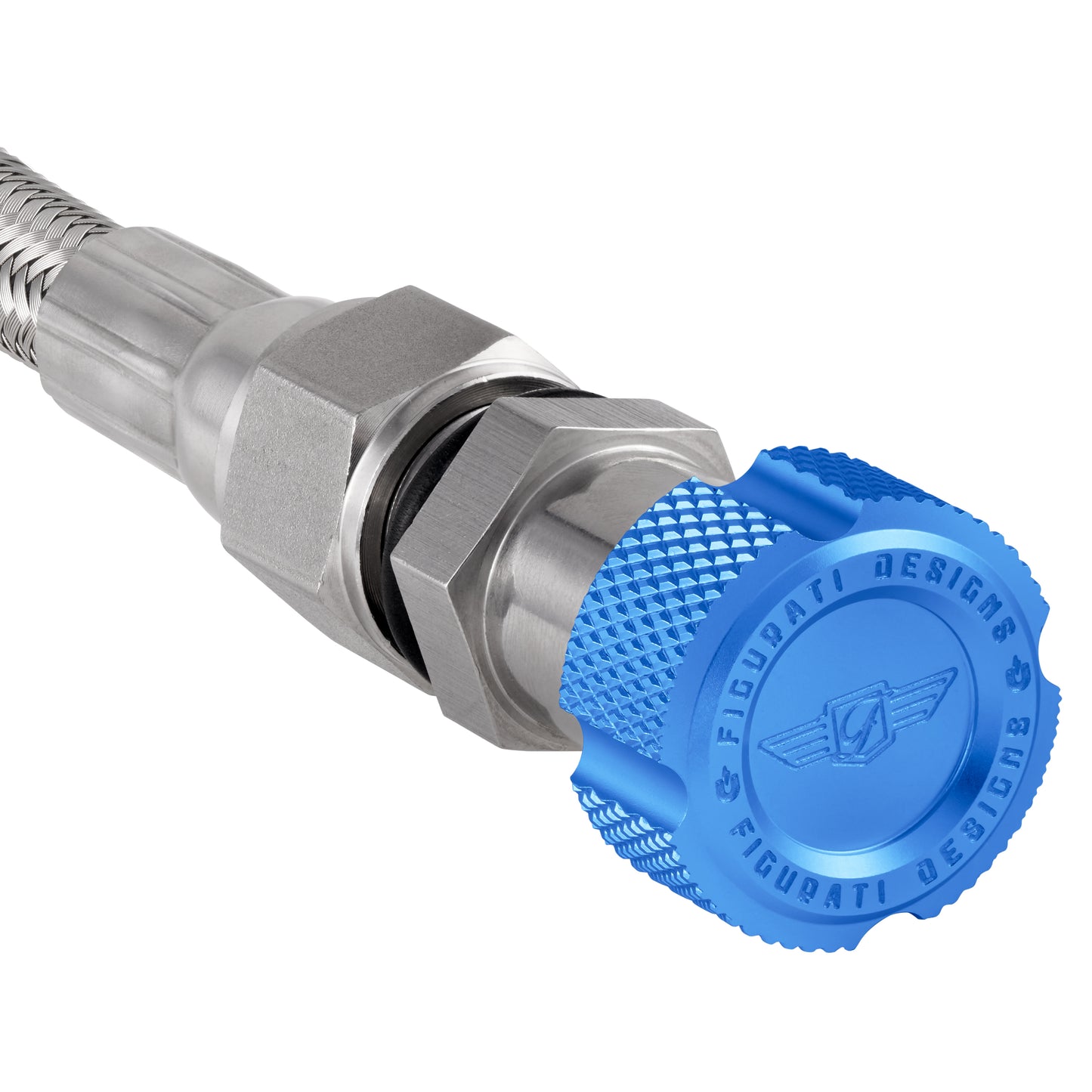 Performance Magnetic Transmission Oil Dipstick for GM 8L90E/8L45E - Knurled Blue