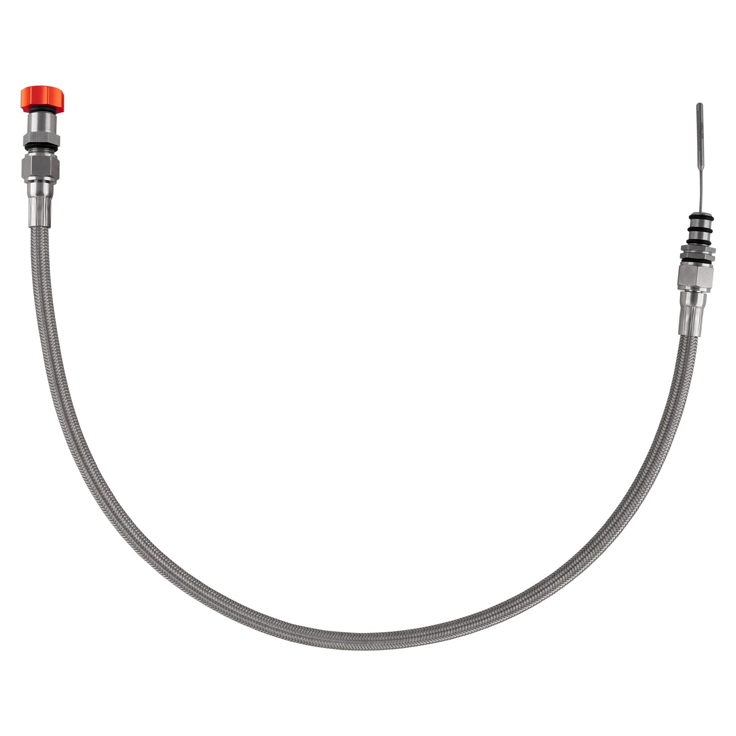 Performance Magnetic Transmission Oil Dipstick for GM 8L90E/8L45E - Curved Orange
