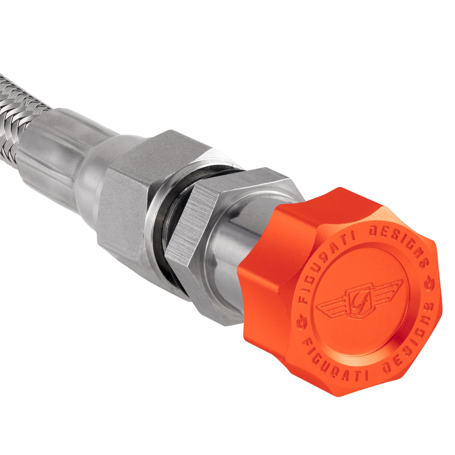 Performance Magnetic Transmission Oil Dipstick for GM 8L90E/8L45E - Curved Orange