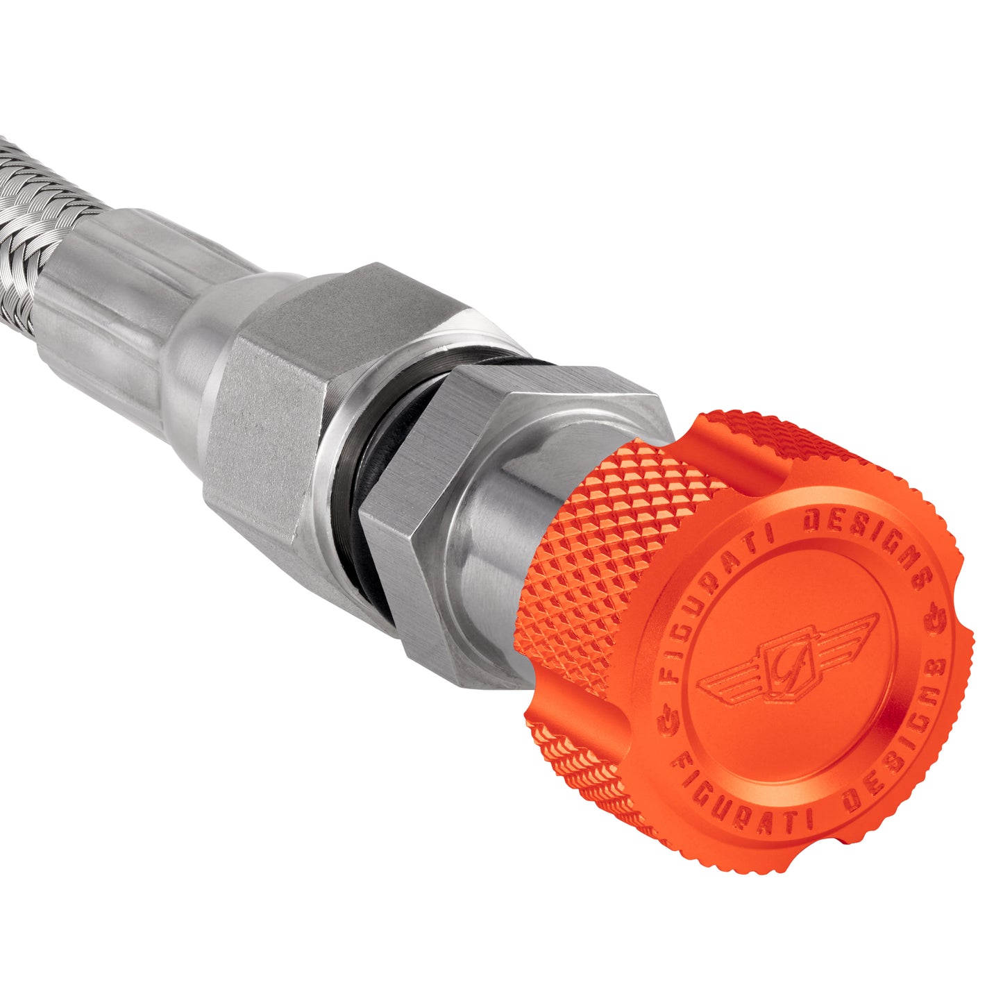 Performance Magnetic Transmission Oil Dipstick for GM 8L90E/8L45E - Knurled Orange
