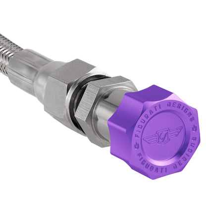 Performance Magnetic Transmission Oil Dipstick for GM 8L90E/8L45E - Curved Purple
