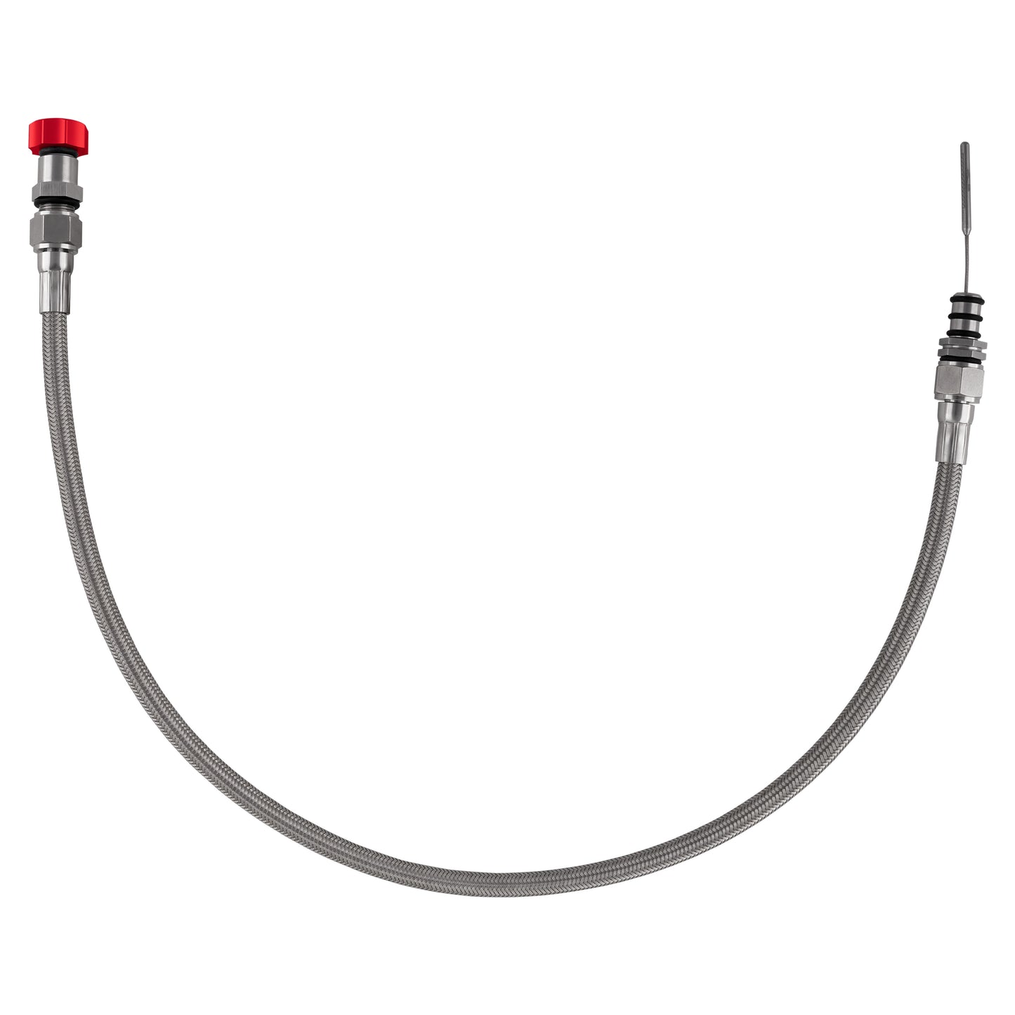 Performance Magnetic Transmission Oil Dipstick for GM 8L90E/8L45E - Curved Red