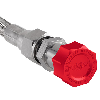 Performance Magnetic Transmission Oil Dipstick for GM 8L90E/8L45E - Curved Red