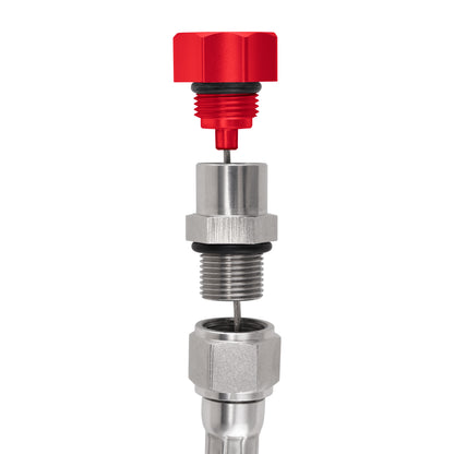 Performance Magnetic Transmission Oil Dipstick for GM 8L90E/8L45E - Curved Red