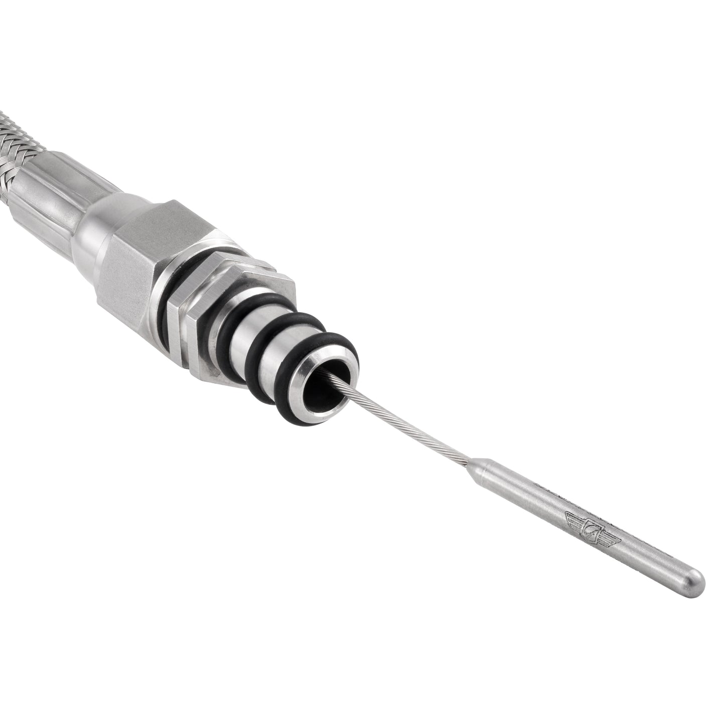 Performance Magnetic Transmission Oil Dipstick for GM 8L90E/8L45E - Curved Red