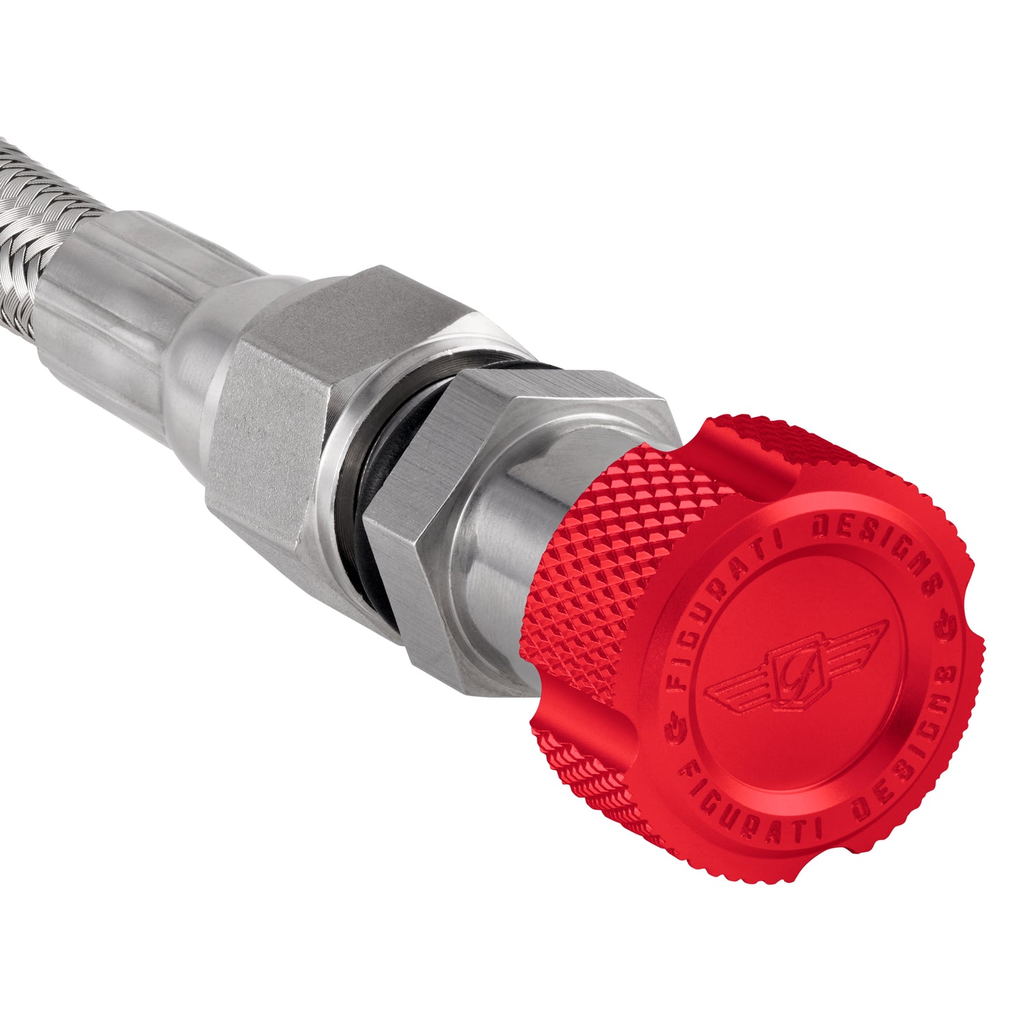 Performance Magnetic Transmission Oil Dipstick for GM 8L90E/8L45E - Knurled Red