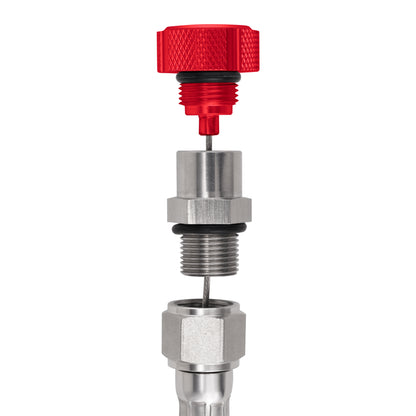 Performance Magnetic Transmission Oil Dipstick for GM 8L90E/8L45E - Knurled Red
