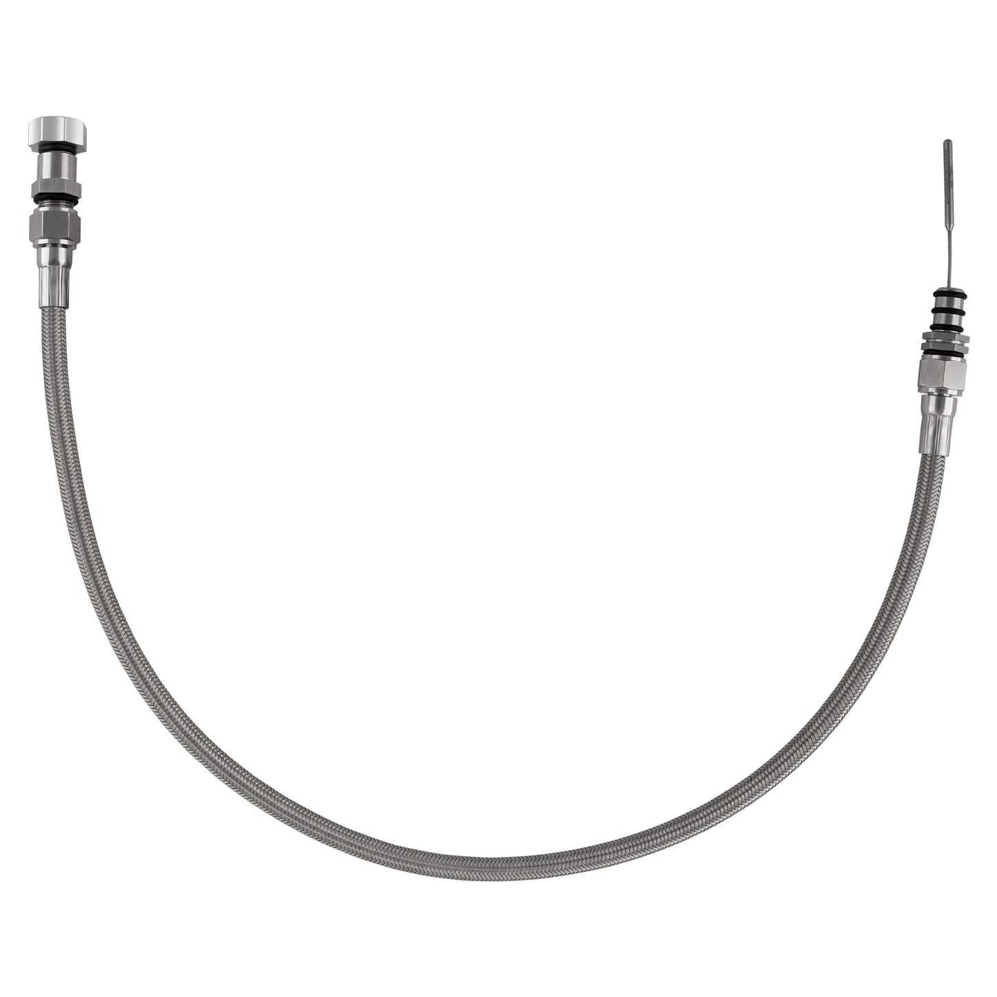 Performance Magnetic Transmission Oil Dipstick for GM 8L90E/8L45E - Curved Silver